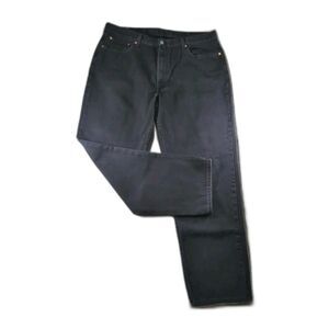 Levis 550 Relaxed Fit Men's 40x31 Solid Black Straight Leg Denim Jeans